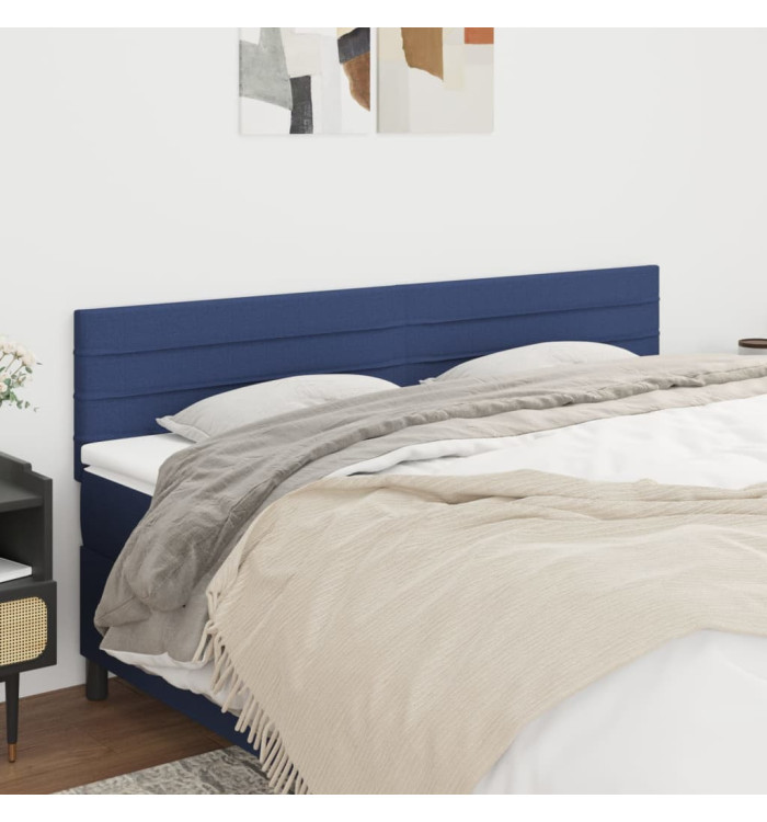 Têtes de lit 2 pcs Bleu 100x5x78/88 cm Tissu | Mobilier & Déco