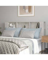 Armoire de tête de lit Gris béton 180x18,5x104,5 cm | Mobilier & Déco