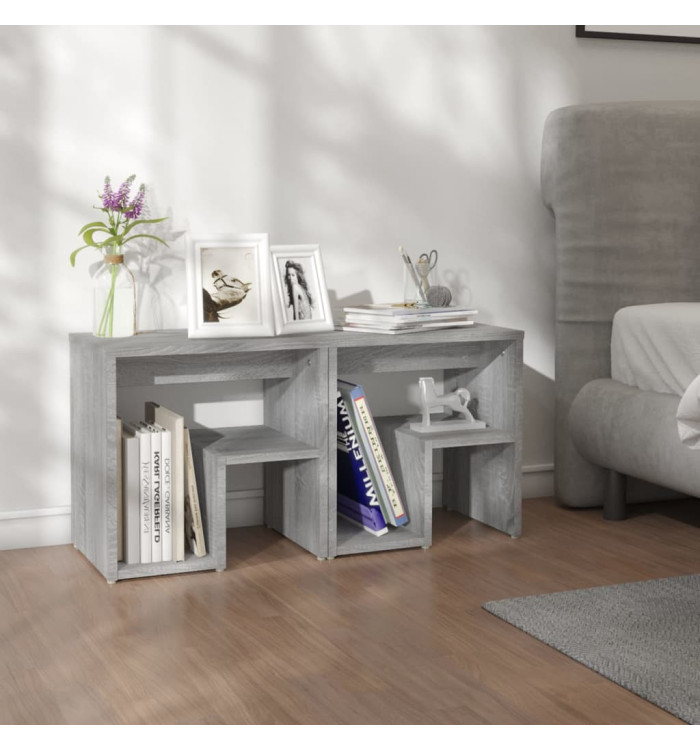 Tables de chevet 2 pcs Sonoma gris 40x30x40 cm Bois ingénierie | Mobilier & Déco