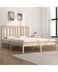 Cadre de lit sans matelas bois massif 120x200 cm | Mobilier & Déco