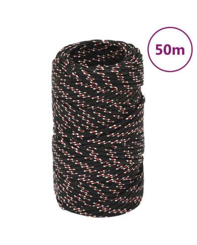 Corde de bateau Noir 2 mm 50 m Polypropylène | Mobilier & Déco