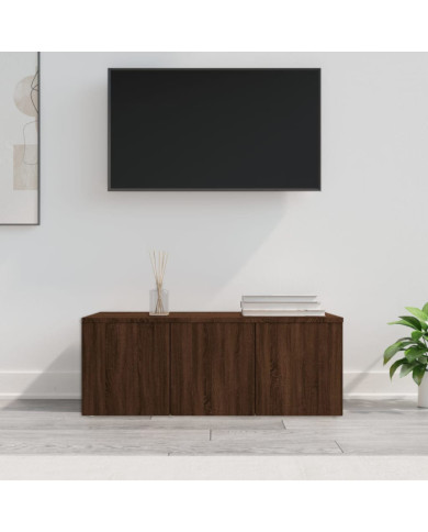 Meuble TV Chêne marron 80x34x30 cm Bois d'ingénierie | Mobilier & Déco