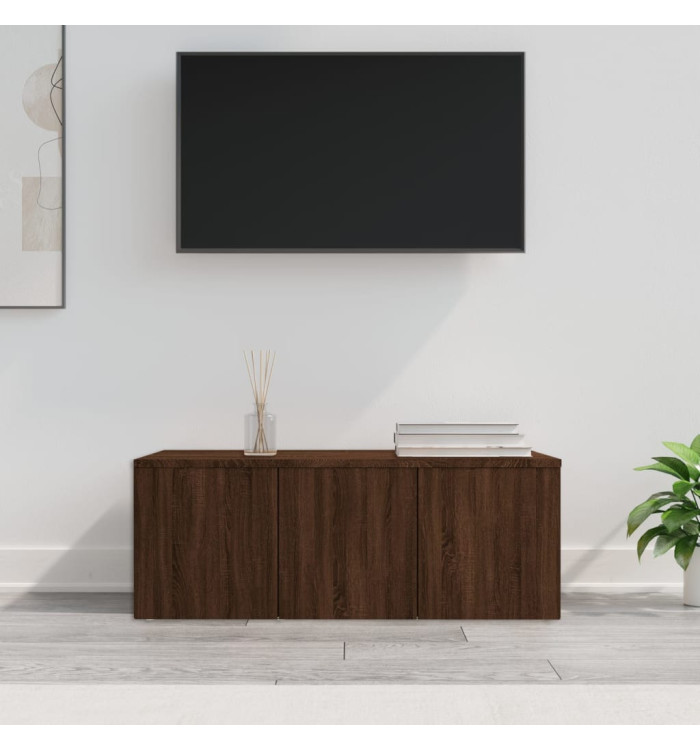 Meuble TV Chêne marron 80x34x30 cm Bois d'ingénierie | Mobilier & Déco