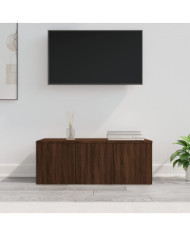 Meuble TV Chêne marron 80x34x30 cm Bois d'ingénierie | Mobilier & Déco