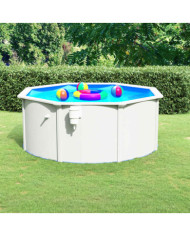 Piscine avec parois en acier 300x120 cm Blanc | Mobilier & Déco