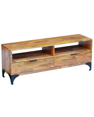 Meuble TV bois de manguier 120x35x45 cm | Mobilier & Déco