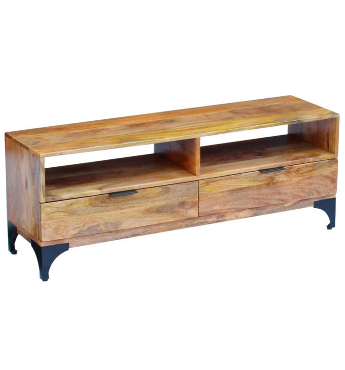 Meuble TV bois de manguier 120x35x45 cm | Mobilier & Déco