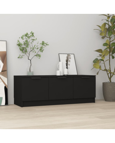 Meuble TV Noir 102x35x36,5 cm Bois d'ingénierie | Mobilier & Déco