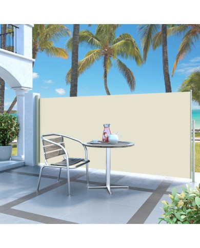 Auvent latéral rétractable 140 x 300 cm Blanc cassé | Mobilier & Déco