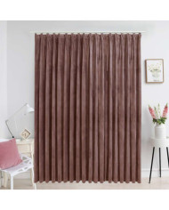 Rideau occultant avec crochets Velours Rose antique 290x245 cm | Mobilier & Déco
