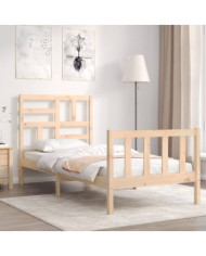 Cadre de lit sans matelas 90x200 cm bois de pin massif | Mobilier & Déco