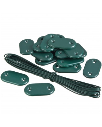 Nature Kit de fixation pour clôture de jardin 27 pcs Vert | Mobilier & Déco