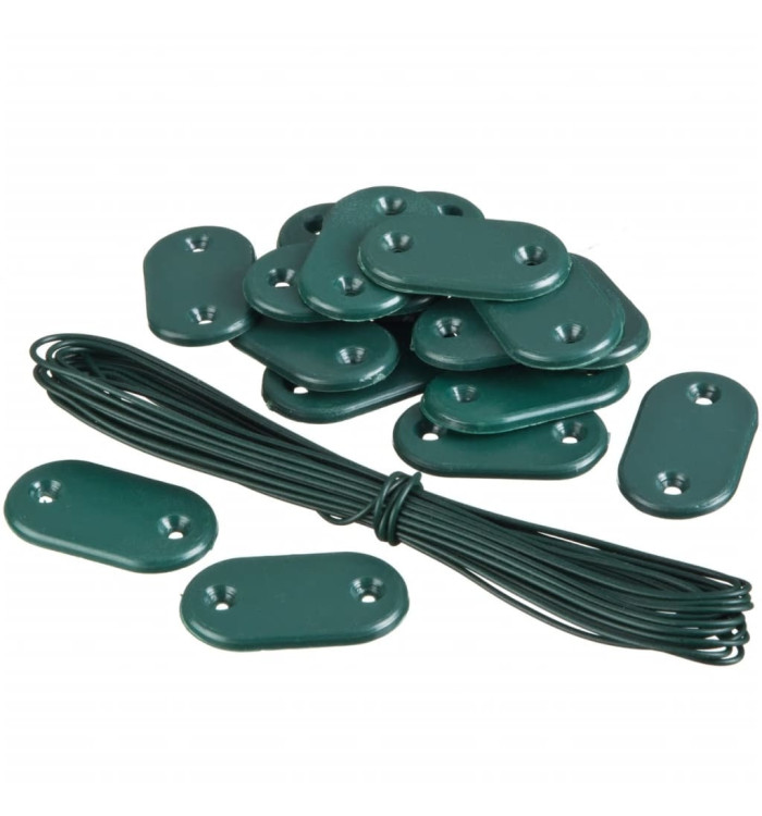 Nature Kit de fixation pour clôture de jardin 27 pcs Vert | Mobilier & Déco