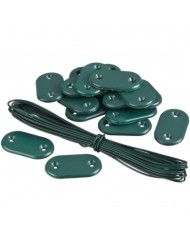Nature Kit de fixation pour clôture de jardin 27 pcs Vert | Mobilier & Déco