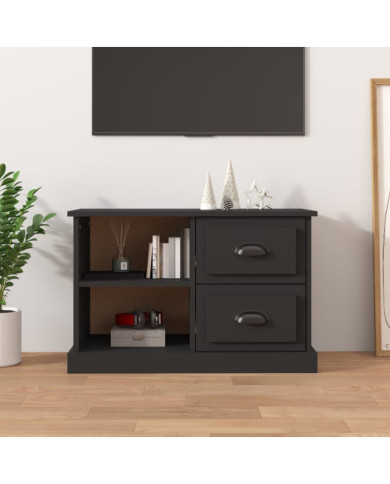 Meuble TV noir 73x35,5x47,5 cm bois d'ingénierie | Mobilier & Déco