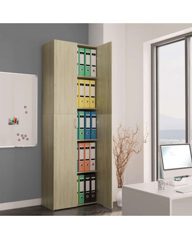 Armoire de bureau Chêne sonoma 60x32x190 cm Bois d'ingénierie | Mobilier & Déco