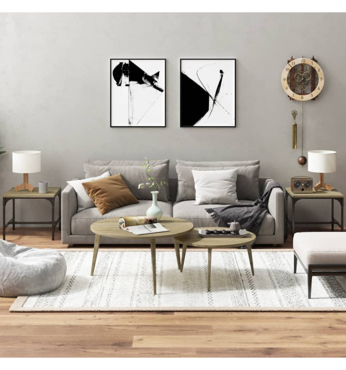 Tables d'appoint 2 pcs Chêne sonoma 40x40x35 cm Bois ingénierie | Mobilier & Déco