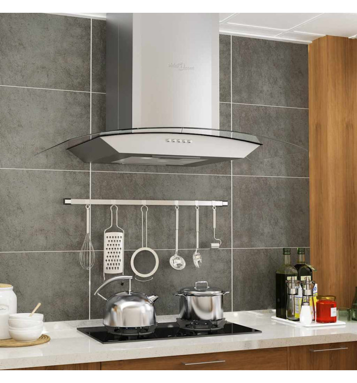 Hotte murale 60 cm Acier inoxydable 756 m³/h LED | Mobilier & Déco