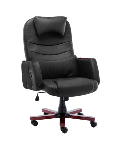 Chaise de bureau Noir Similicuir | Mobilier & Déco