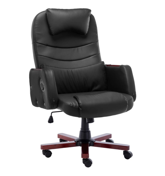 Chaise de bureau Noir Similicuir | Mobilier & Déco