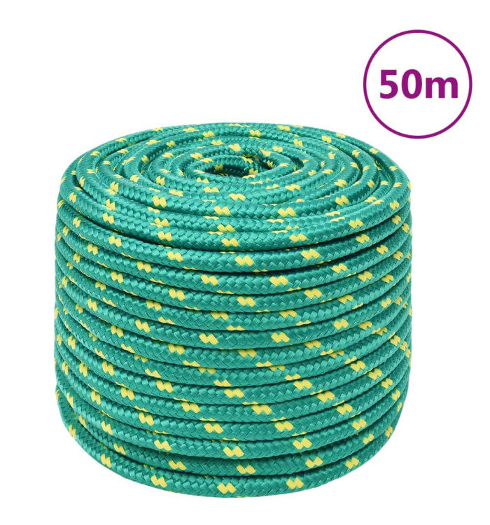 Corde de bateau Vert 12 mm 50 m Polypropylène | Mobilier & Déco