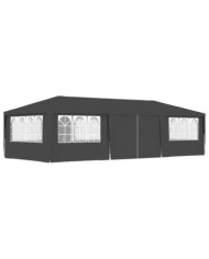 Tente de réception et parois latérales 4x9 m Anthracite 90 g/m² | Mobilier & Déco