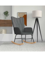 Chaise à bascule Gris foncé Tissu | Mobilier & Déco