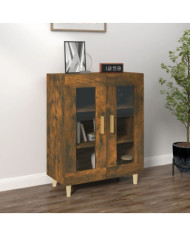 Buffet chêne fumé 69,5x34x90 cm bois d'ingénierie | Mobilier & Déco