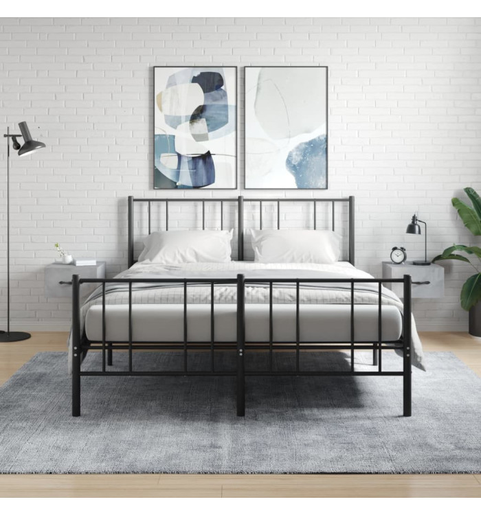 Tables de chevet murales 2 pcs gris béton 35x35x20 cm | Mobilier & Déco