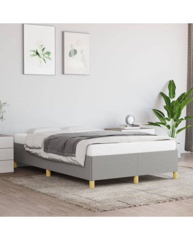 Cadre de lit sans matelas gris clair 120x200 cm tissu | Mobilier & Déco