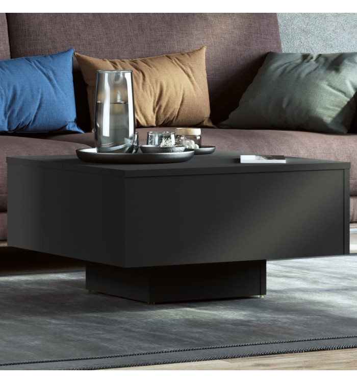Table basse noir 60x60x31,5 cm bois d'ingénierie | Mobilier & Déco