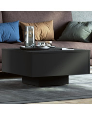 Table basse noir 60x60x31,5 cm bois d'ingénierie | Mobilier & Déco