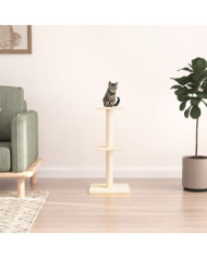 Arbre à chat avec griffoirs en sisal crème 73 cm | Mobilier & Déco