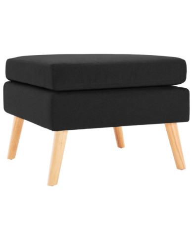 Repose-pied Noir Tissu | Mobilier & Déco