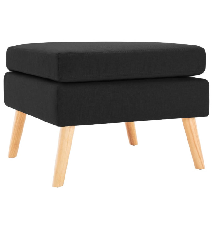 Repose-pied Noir Tissu | Mobilier & Déco