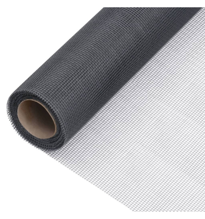 Écran en treillis Fibre de verre 100x2000 cm Gris | Mobilier & Déco