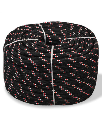 Corde de bateau Polypropylène 12 mm 250 m Noir | Mobilier & Déco