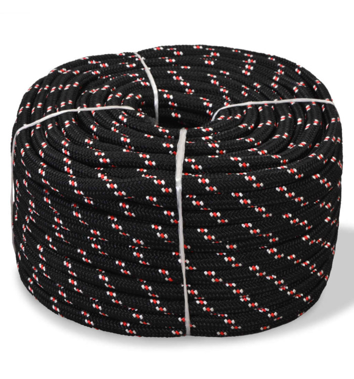 Corde de bateau Polypropylène 12 mm 250 m Noir | Mobilier & Déco