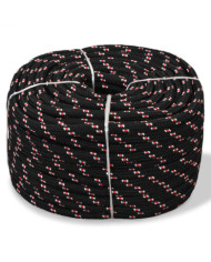 Corde de bateau Polypropylène 12 mm 250 m Noir | Mobilier & Déco