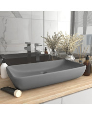 Lavabo de luxe rectangulaire Gris clair mat 71x38 cm Céramique | Mobilier & Déco