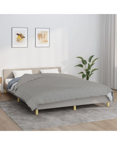 Couverture lestée Gris 220x240 cm 11 kg Tissu | Mobilier & Déco
