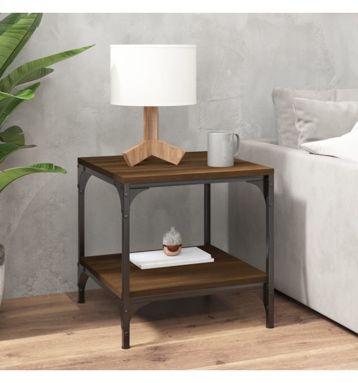 Table basse Chêne marron 50x50x40 cm Bois d'ingénierie | Mobilier & Déco