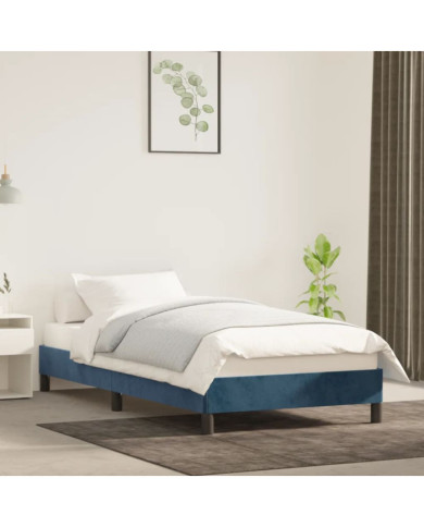 Cadre de lit sans matelas bleu foncé 80x200 cm velours | Mobilier & Déco