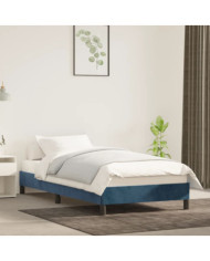 Cadre de lit sans matelas bleu foncé 80x200 cm velours | Mobilier & Déco