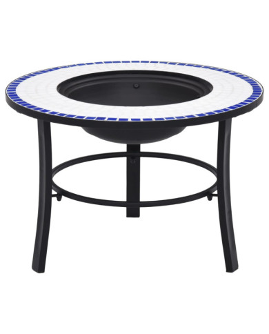 Foyer mosaïque Bleu et blanc 68 cm Céramique | Mobilier & Déco