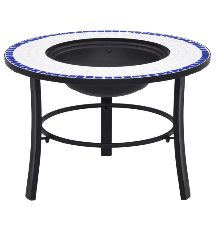 Foyer mosaïque Bleu et blanc 68 cm Céramique | Mobilier & Déco