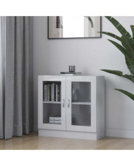Armoire à vitrine Blanc brillant 82,5x30,5x80cm Bois ingénierie | Mobilier & Déco