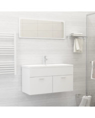 Ensemble de meubles de salle de bain Blanc Bois d'ingénierie | Mobilier & Déco