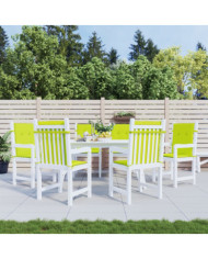 Coussins de chaise de jardin à dossier bas lot de 6 vert vif | Mobilier & Déco