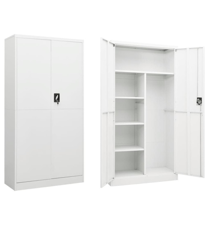 Armoire à casiers Blanc 90x40x180 cm Acier | Mobilier & Déco